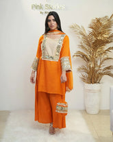 Fanta shade square heavy mirror yoke salwar suit