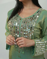 Fendi mirror worked co-ord set - green