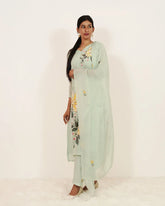Floral Painted 3Pc Salwar Suit