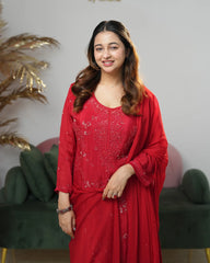 Premium chinon handworked salwar suit