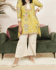 Printed 2Pc Short Co-ord Set with Tassels