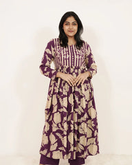Printed 3Pc Anarkali Suit