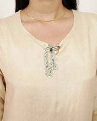 Minimal Handworked 3Pc Salwar Suit with Prints