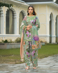 Cotton farshi salwar mint green color