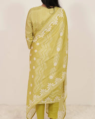 Zigzag Striped 3Pc Salwar Suit