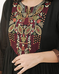 Embroidered 3Pc Anarkali Suit