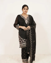 Embroidered 3Pc Short Salwar Suit