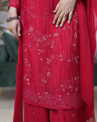 Premium chinon handworked salwar suit