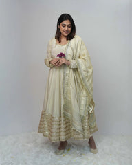 Tissue silk premium anarkali