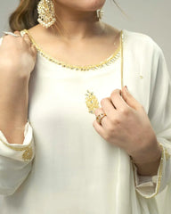 Georgette Salwar suit white shade