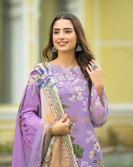 Cotton farshi salwar lilac color