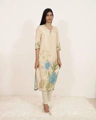 Minimal Handworked 3Pc Salwar Suit with Prints