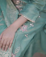 Shimmer tissue gotta patti designer suit