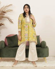 Printed 2Pc Short Co-ord Set with Tassels