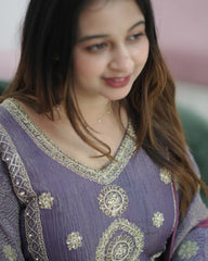 Crush tissue ombre shaded party wear