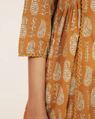 Paisley Printed 3Pc Anarkali Suit