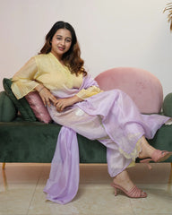 Mul chanderi ombre shaded A-line anarkali