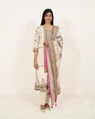 Multi-printed handworked 3Pc Salwar Suit