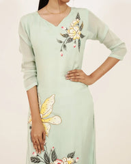 Floral Painted 3Pc Salwar Suit