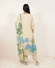Minimal Handworked 3Pc Salwar Suit with Prints