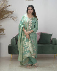 Shimmer tissue gotta patti designer suit