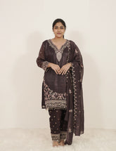 Embroidered 3Pc Short Salwar Suit