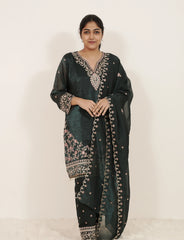 Embroidered 3Pc Short Salwar Suit