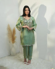 Fendi mirror worked co-ord set - green