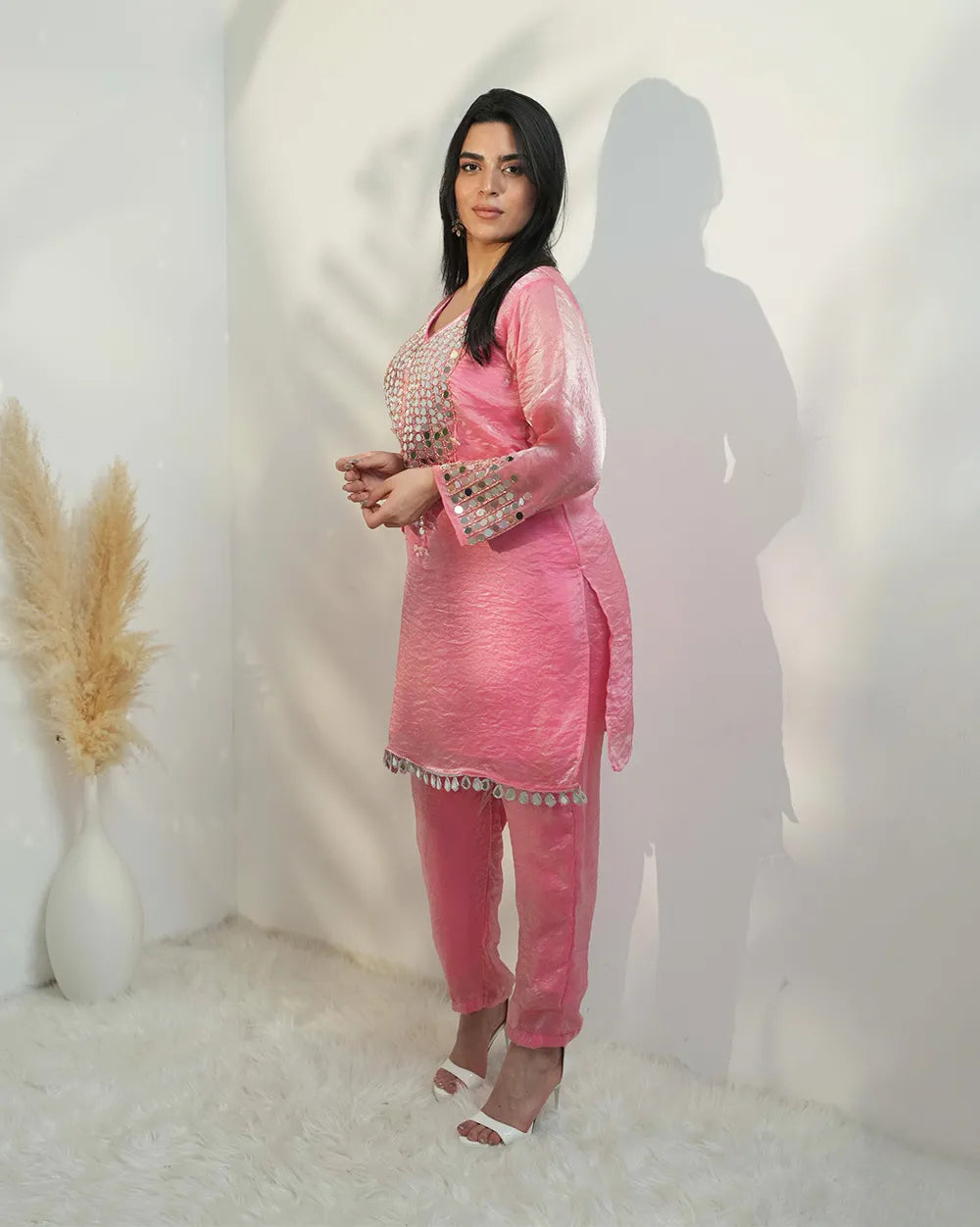 Fendi mirror worked co-ord set - pink