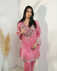 Fendi mirror worked co-ord set - pink