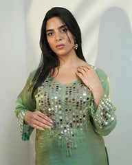 Fendi mirror worked co-ord set - green