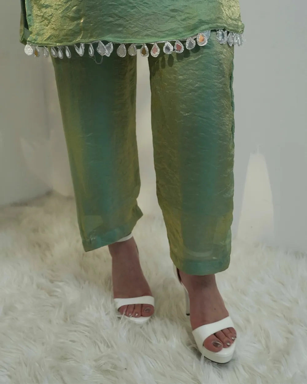 Fendi mirror worked co-ord set - green