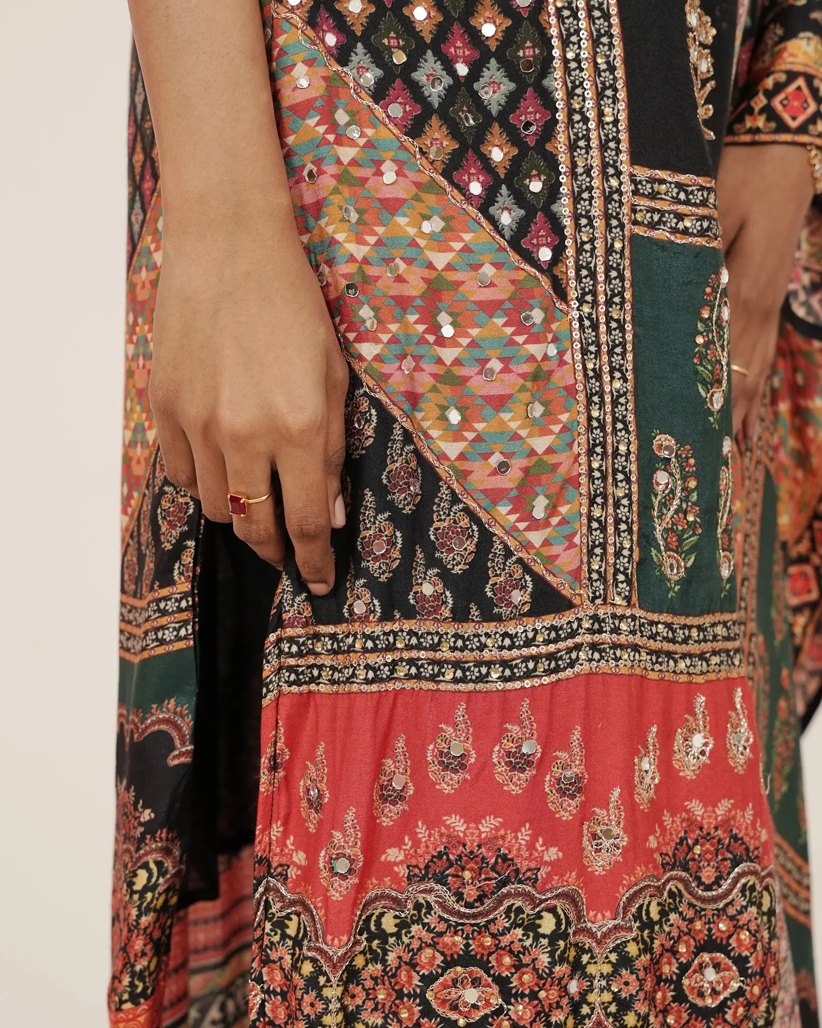 Multi-printed, stone Worked 3Pc Salwar suit