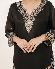 Embroidered 3Pc Short Salwar Suit