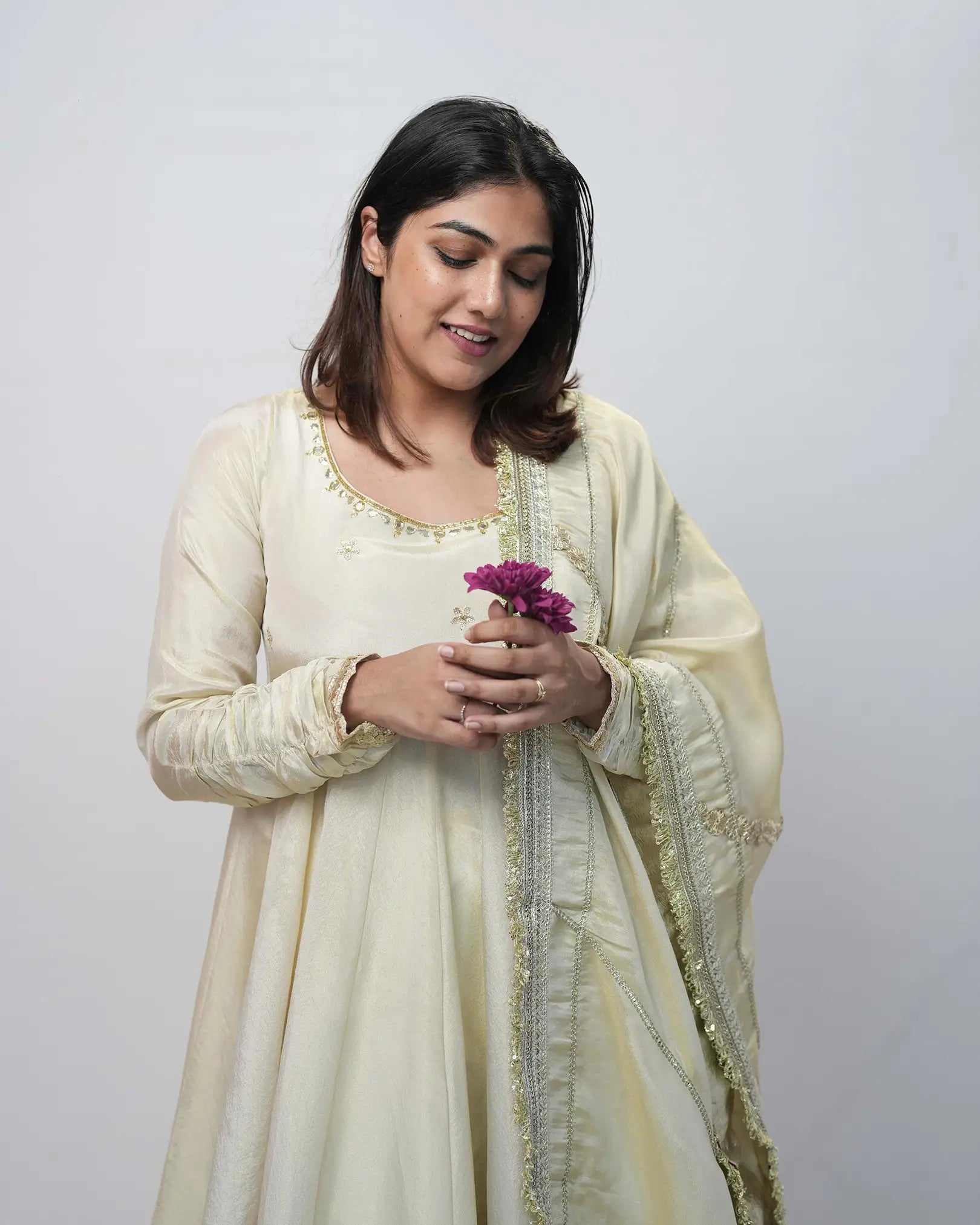 Tissue silk premium anarkali