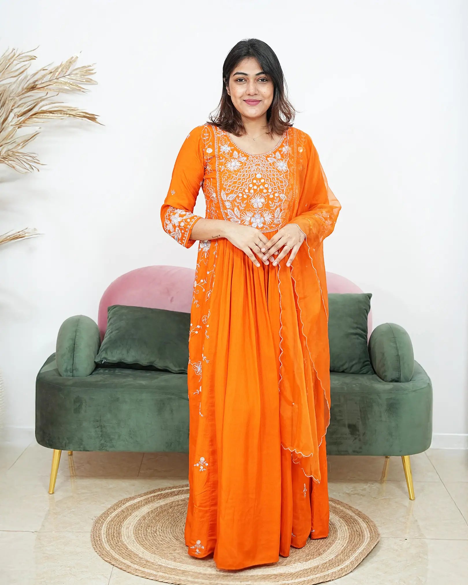 Handworked 2Pc Gown