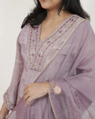 Handworked Tissue Silk 3Pc Anarkali