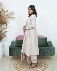 Solid Panel Cut 3Pc Anarkali