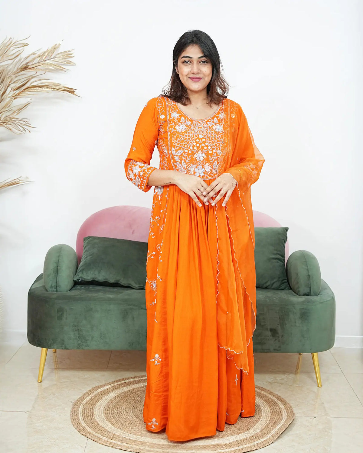 Handworked 2Pc Gown