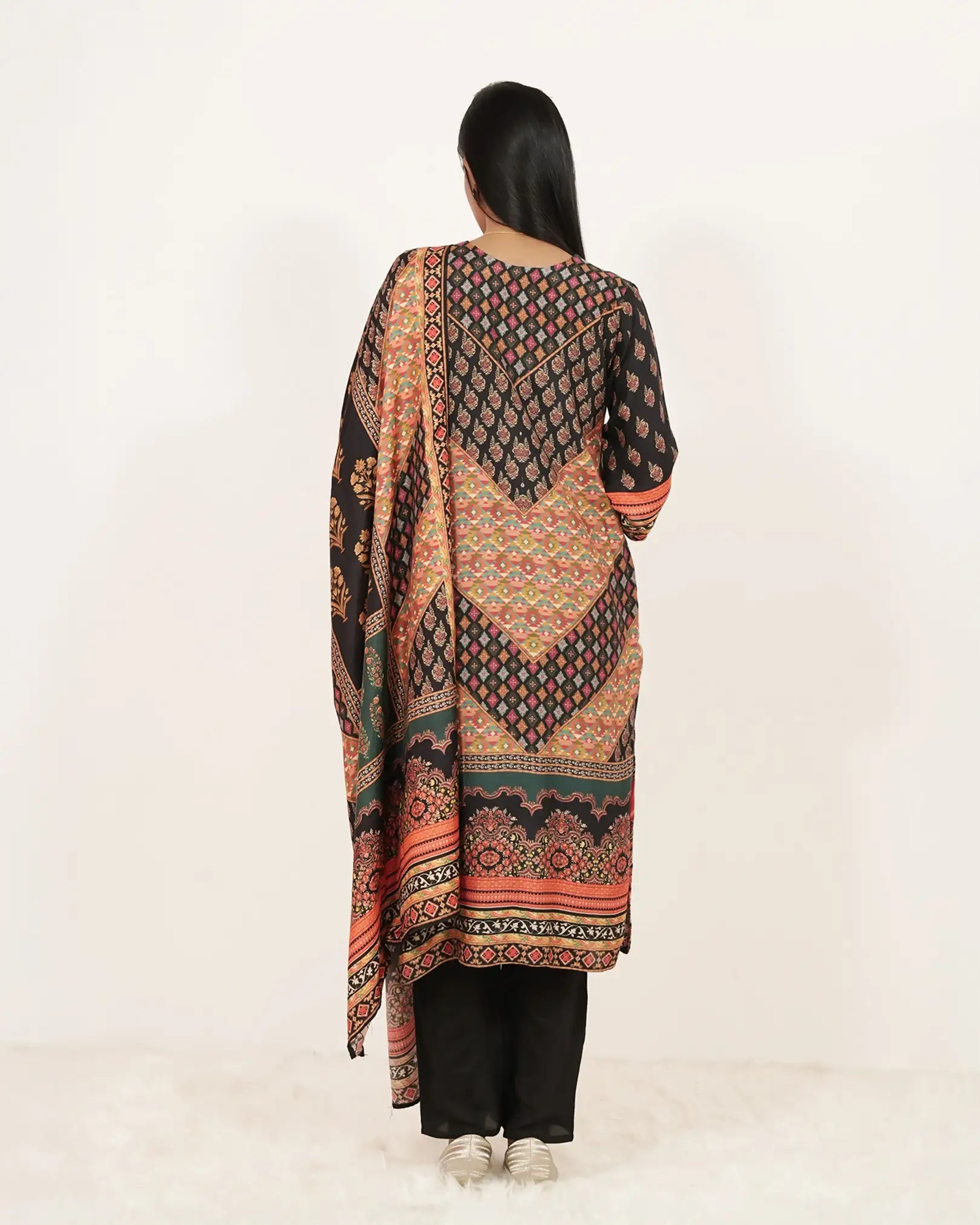 Multi-printed, stone Worked 3Pc Salwar suit