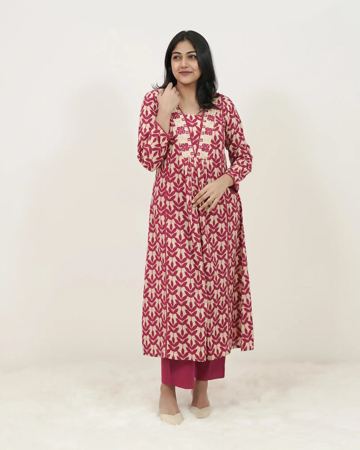 Printed A-line 3Pc Salwar Suit