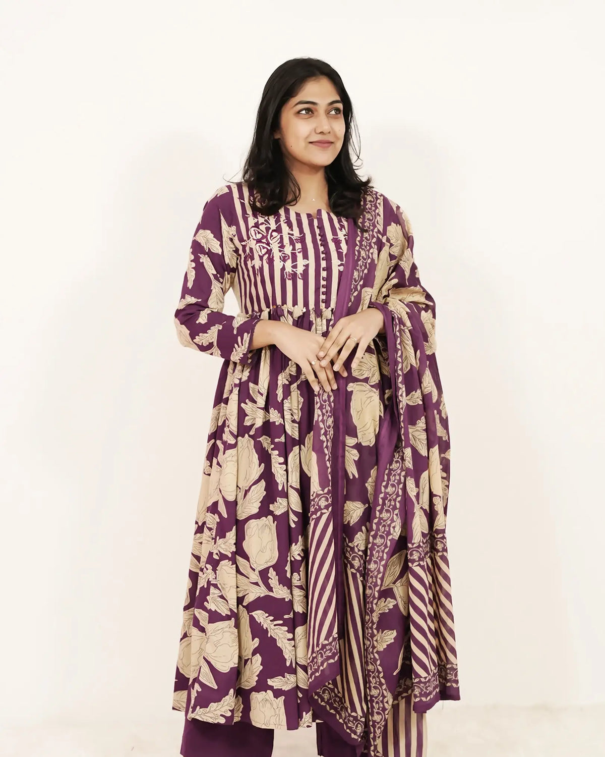 Printed 3Pc Anarkali Suit