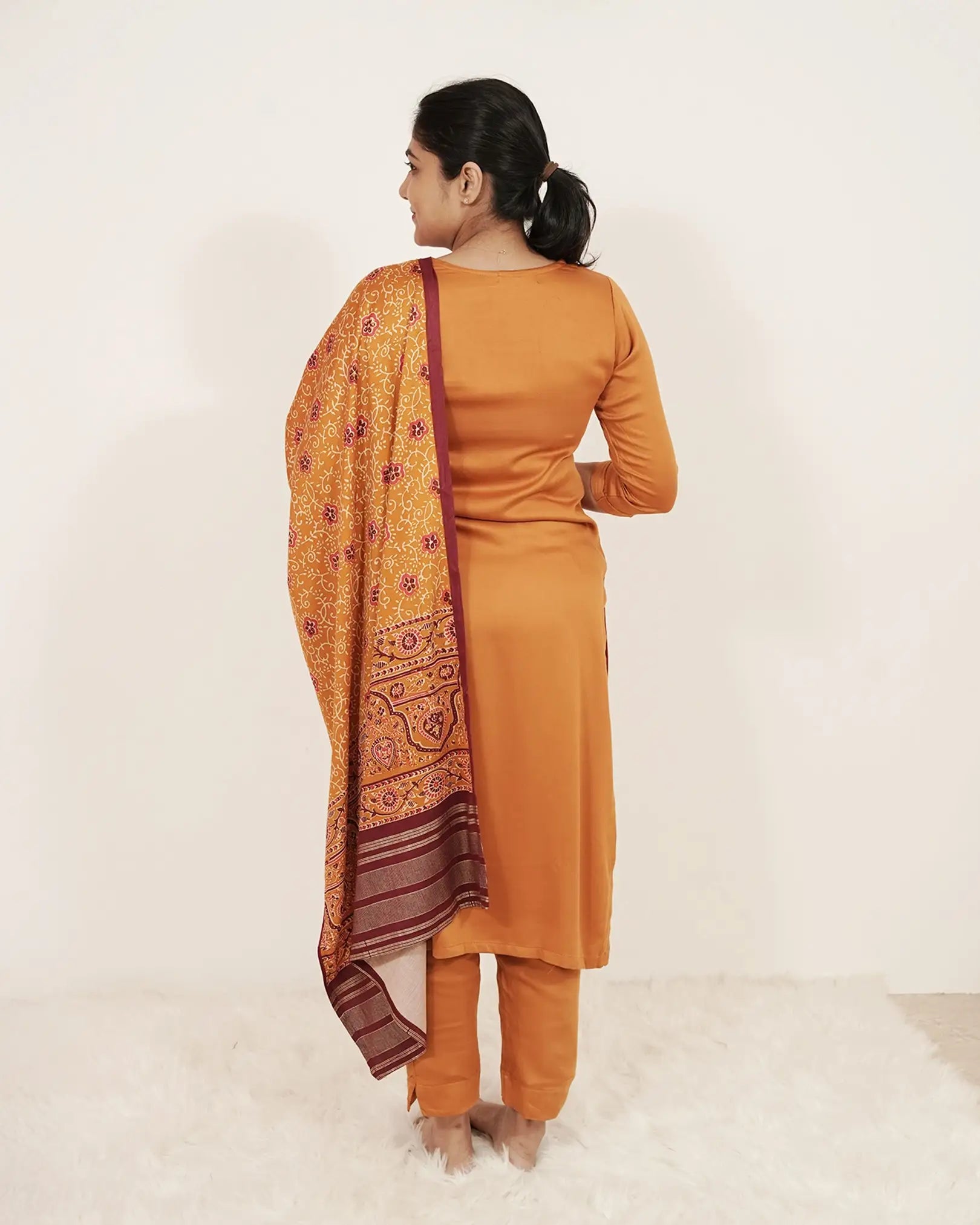 Ajrakh Printed 3Pc Salwar Suit