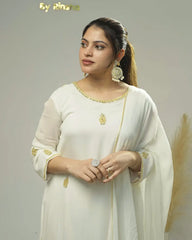 Georgette Salwar suit white shade