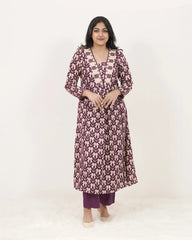 Printed A-line 3Pc Salwar Suit