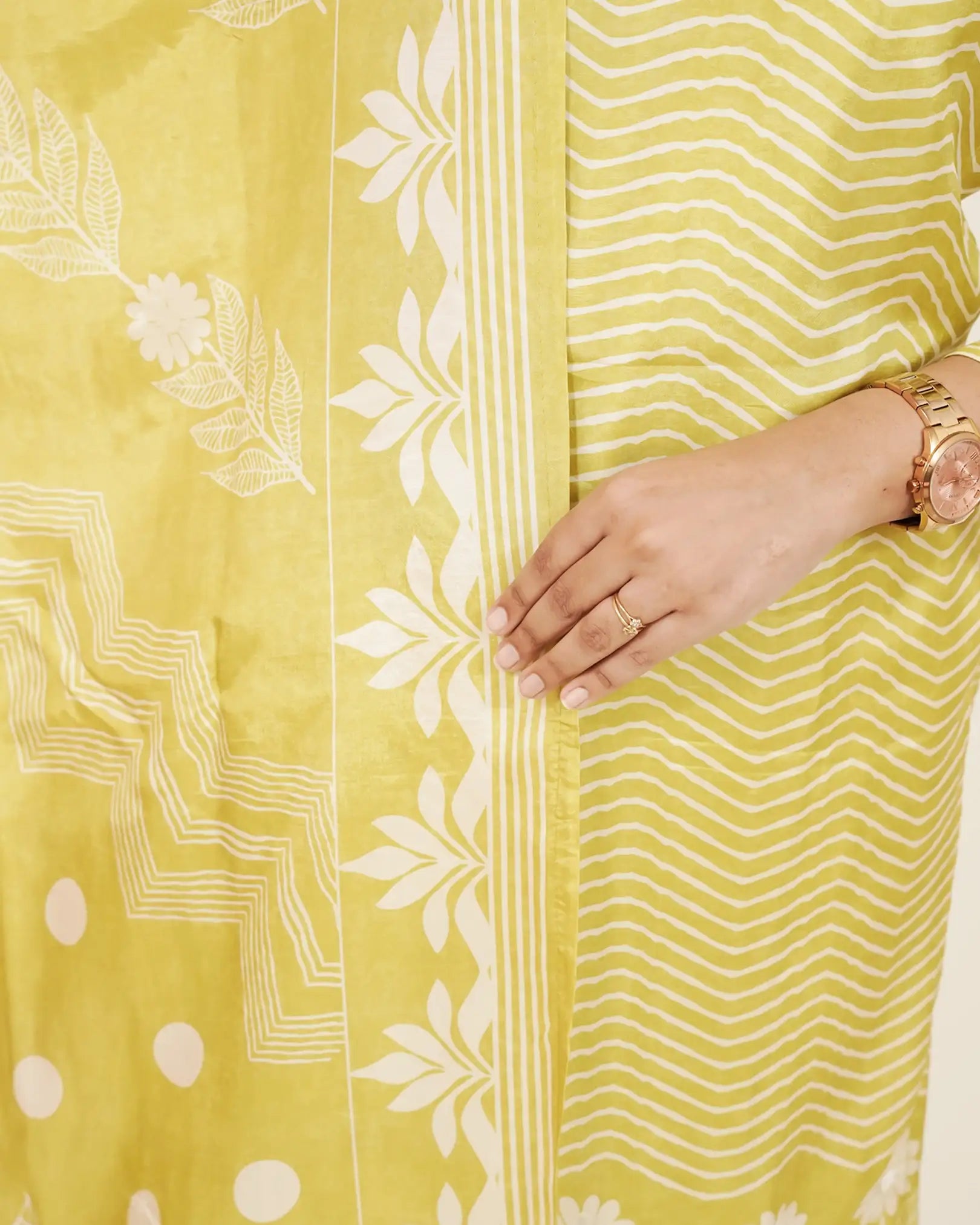 Zigzag Striped 3Pc Salwar Suit