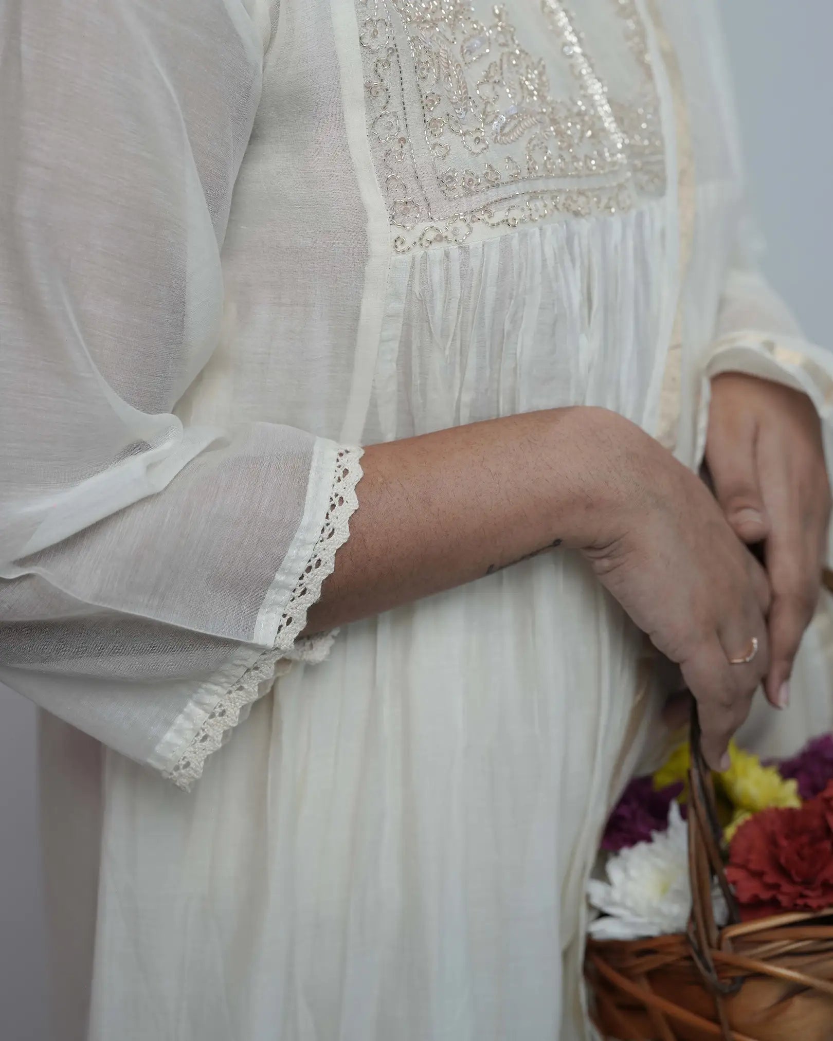 Mul chanderi premium anarkali