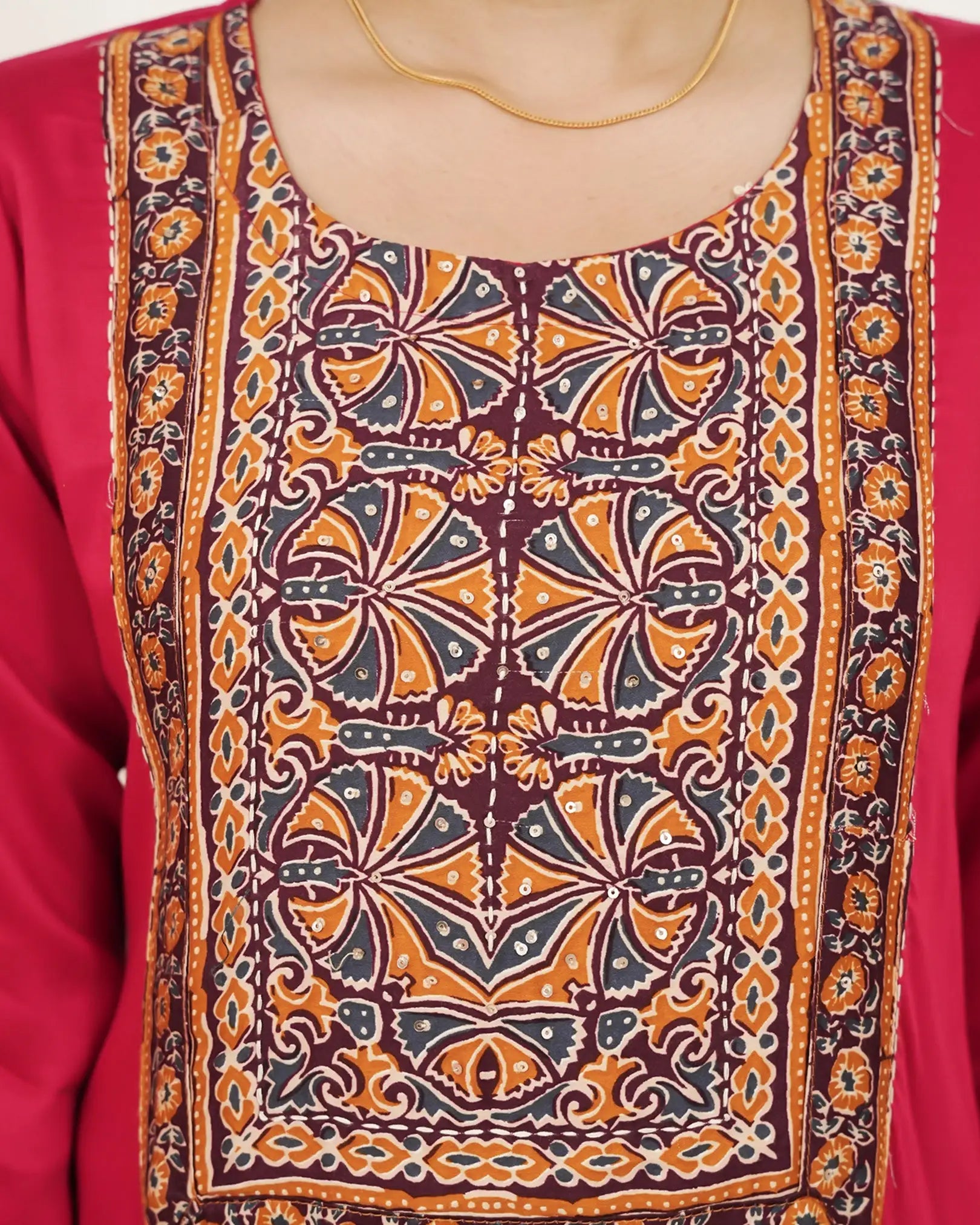 Ajrakh Printed 3Pc Salwar Suit