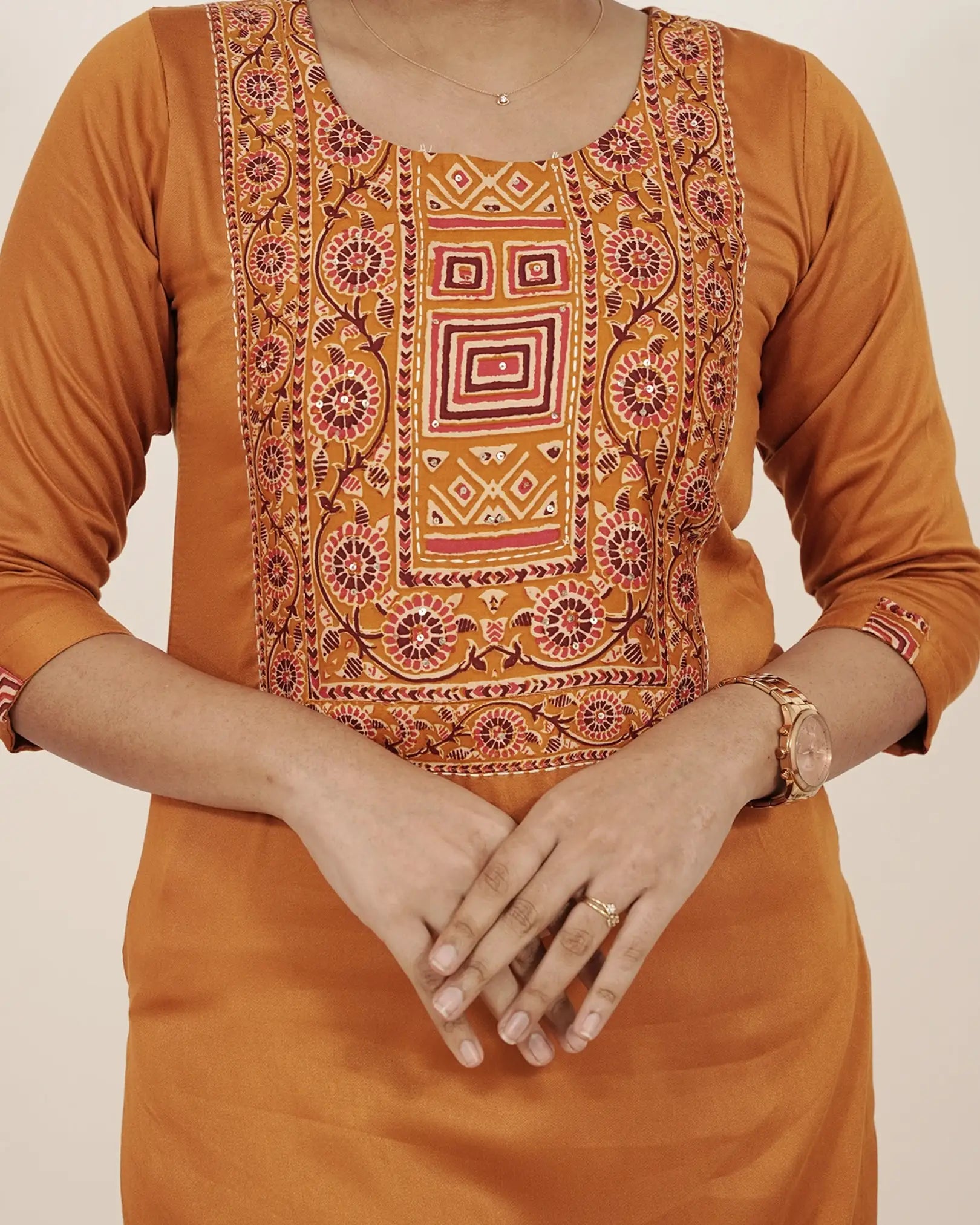 Ajrakh Printed 3Pc Salwar Suit
