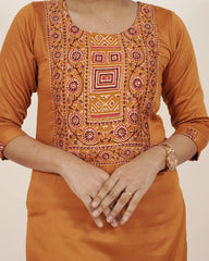 Ajrakh Printed 3Pc Salwar Suit